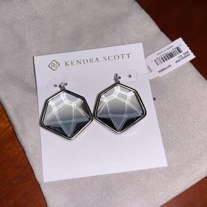 Kendra Scott Vanessa earrings in charcoal gray